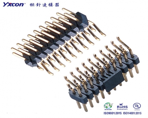 Pitch 2.54mm Pin Header Connector Dual Rows horizontal SMT