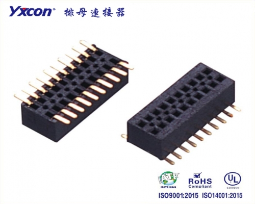 Pitch 0.8mm Female Header Connecter  Dual Rows 11 pin  SMT U type Terminal  Support ODM/OEM