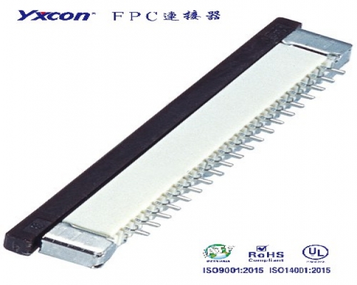 1.0FPC，  horizontal type， down joint， With lock