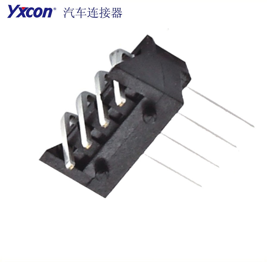 定制排针连接器 2.54特殊排针 1-4P 带柱 汽车连接器