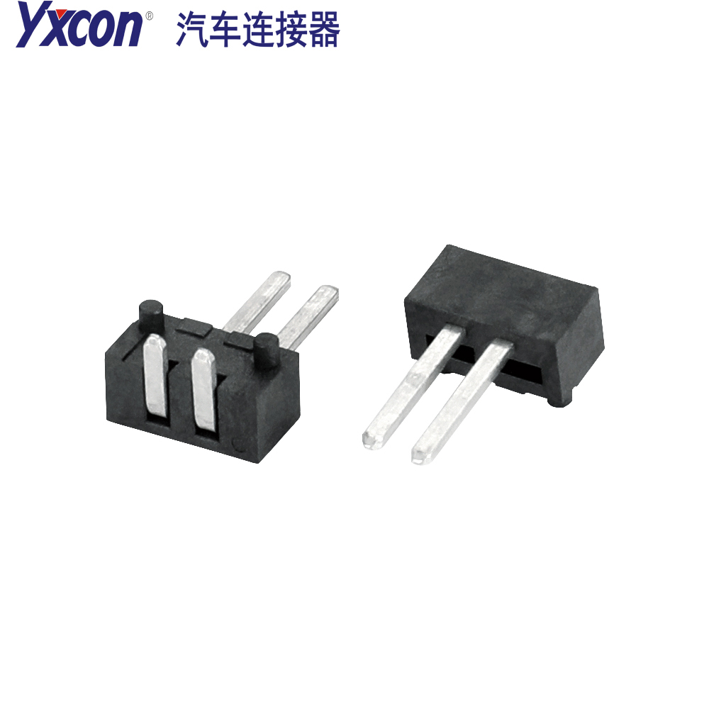 2.54间距扁针 1-2pin 90度汽车连接器