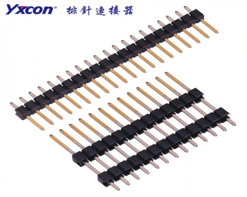 2.54Pin Header，  single row， single/ double plastic， 180°