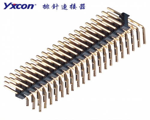 Pitch 2.54mm Pin Header Connector Three rows  right angle
