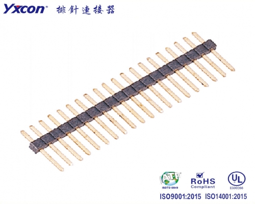 Pitch 1.0mm Pin Header Connector  , single row ,  straight , High temperature resistance 1-50P PE bag