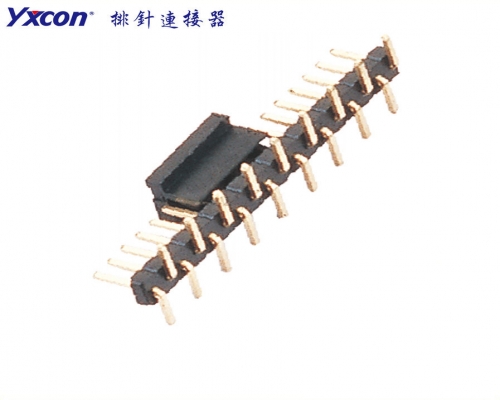 Pitch 1.0 Pin Header, single row , Positive and negative feet ,SMT ,High temperature resistance  tape&reel with cap PA9T/LCP