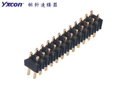 1.27-2.54spacingPin Header, Dual Row  ,180°, High temperature resistance