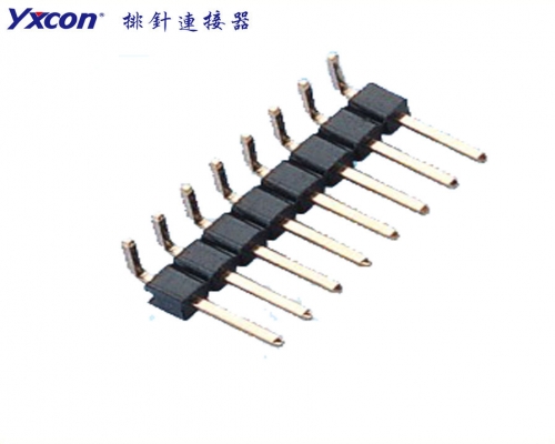 2.50  Pin Header,  single row     90°