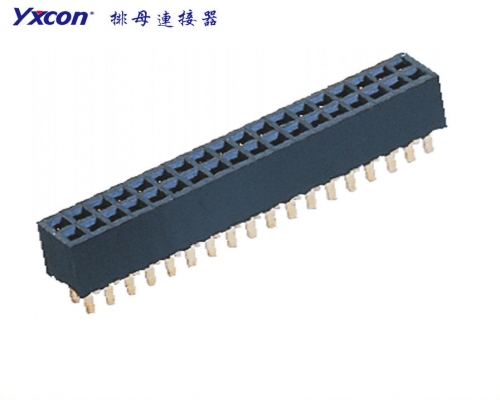 Pitch 1.0mm Female Header Connecotr  Dual Rows 180° U type Terminal
