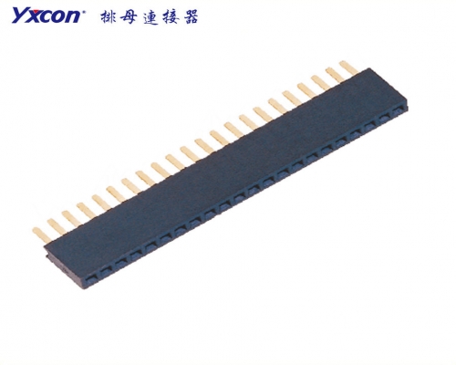 1.27Female Header， single row， 180°， sealing