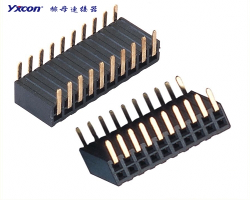 Pitch 1.27mm  Female Header Connector Dual Rows 2P to 50P  Right Angl Side insrtion