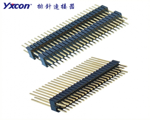 Straight Pitch 1.0mm Pin Header Connector  double row  ,single/ double plastic