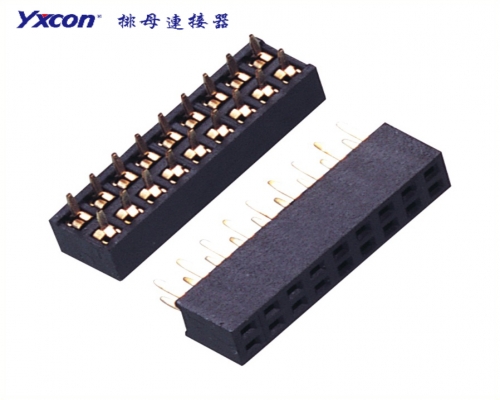 2.0Female Header，  Dual Rows，  180°， U type ，sealing