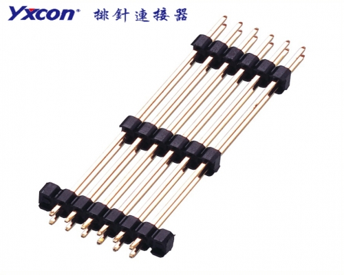 2.54Pin Header   ，Dual Rows， Triplastic / polyplastic， 180°