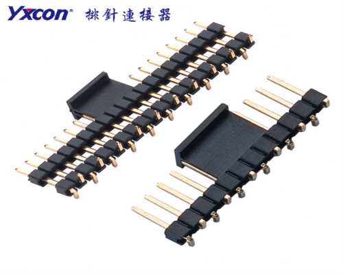 2.54Pin Header，  single row， single/ double plastic， SMT