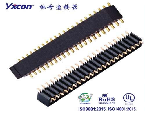 2.0Female Header，  Dual Rows，  SMT ，Side insrtion