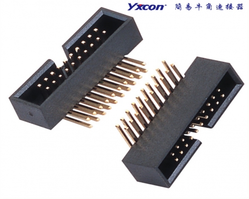 1.27Box Header,  90°, With IDC, PA6T