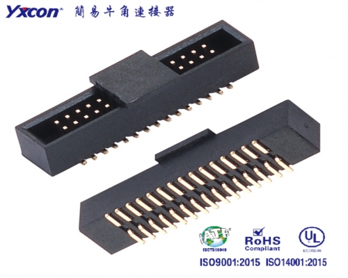 Pitch 1.27mm Box Header Connector Vertical SMT/straight/right angle 6-64P with PA6T, PA9T, LCP