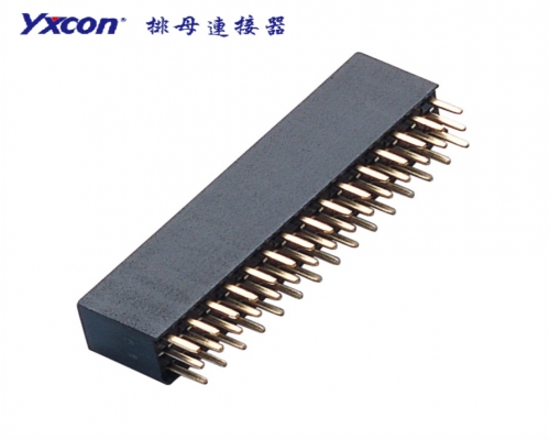 2.54Female Header，  Three rows，180°，  Y type