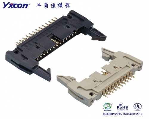 Pitch 2.54mm Ejector Header Connector  180 dgree  or SMT or Right Angle PBT