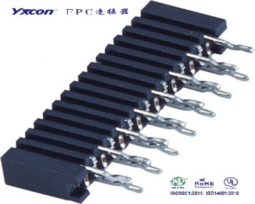 1.0FPC,  180°, Double-sided connection,without lock