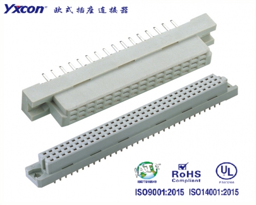 2.54 European socket connector  ,Three rows, 180°, female seat