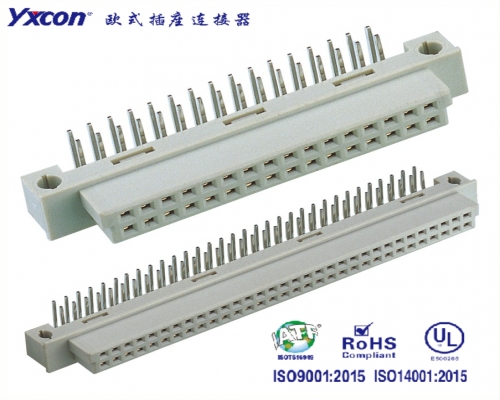 2.54 European socket connector , Dual Rows,   90°,  female seat