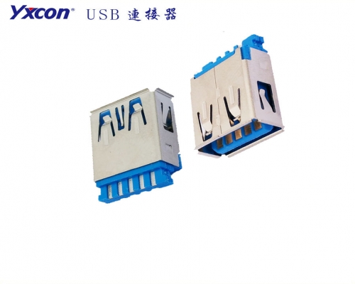 USB3.0 ,AF, 180°, welding line, Blue glue,15U