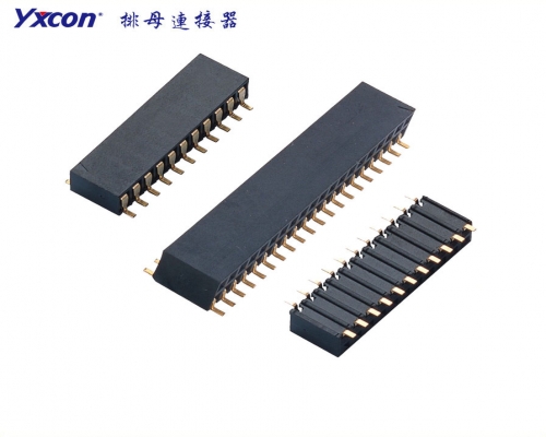 2.54Female Header，  Dual Rows，  SMT ，Side insrtion