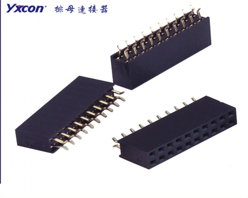 2.54Female Header，  Dual Rows， splints