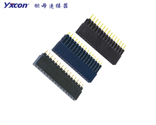 2.54Female Header，  single row，  180°， Y type