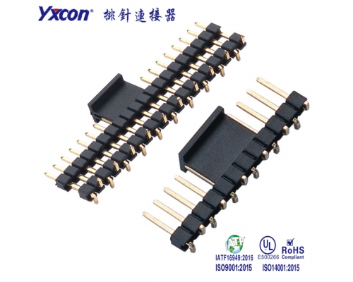 2.54排针 单排 单塑/双塑 SMT 尺寸可定制 PA6T 卷装/专业化定制/电视/家电连接器