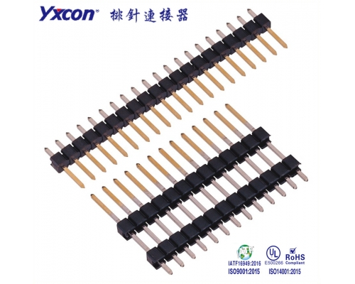 2.54排针  单排  单塑/双塑 180度 针长可/专业化定制/电视/家电连接器