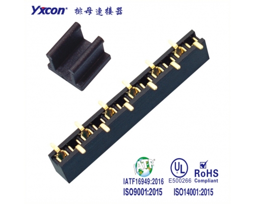 2.54排母 塑高7.1 单排  SMT  U型  PA6T  正/反脚位/专业化定制/新能源汽车等各种板对板连接 卷装