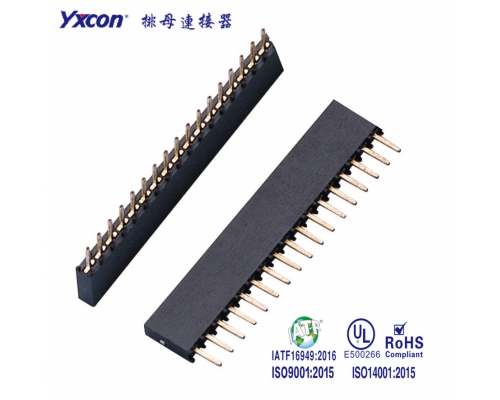 2.0排母 塑高6.35 单排  180度  Y型  PA6T/专业化定制/车载充电器连接器