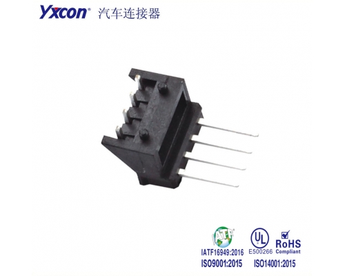 定制排针连接器 2.54特殊排针 1-4P 带柱 90度 汽车连接器