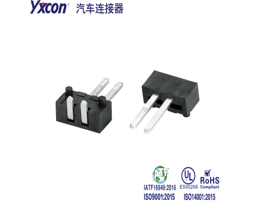 2.54间距扁针 1-2pin 90度汽车连接器